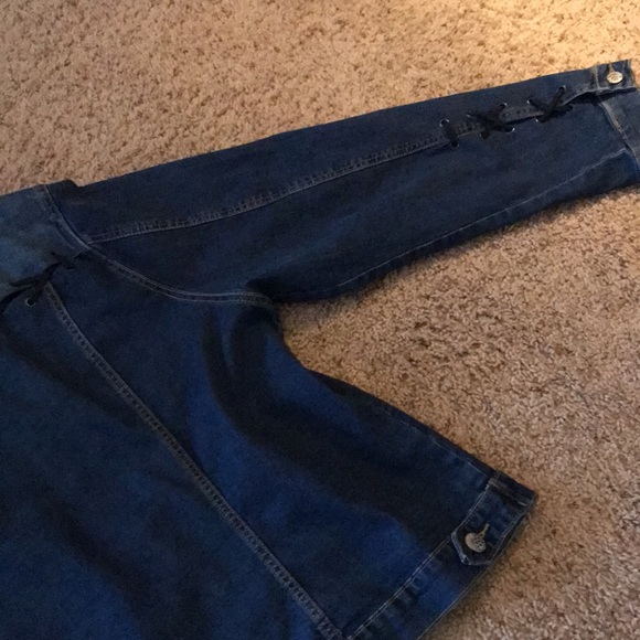 Designer Diverso Size 3X 4-Pockets Button Down Jacket Black w/crisscross ties - Picture 13 of 15